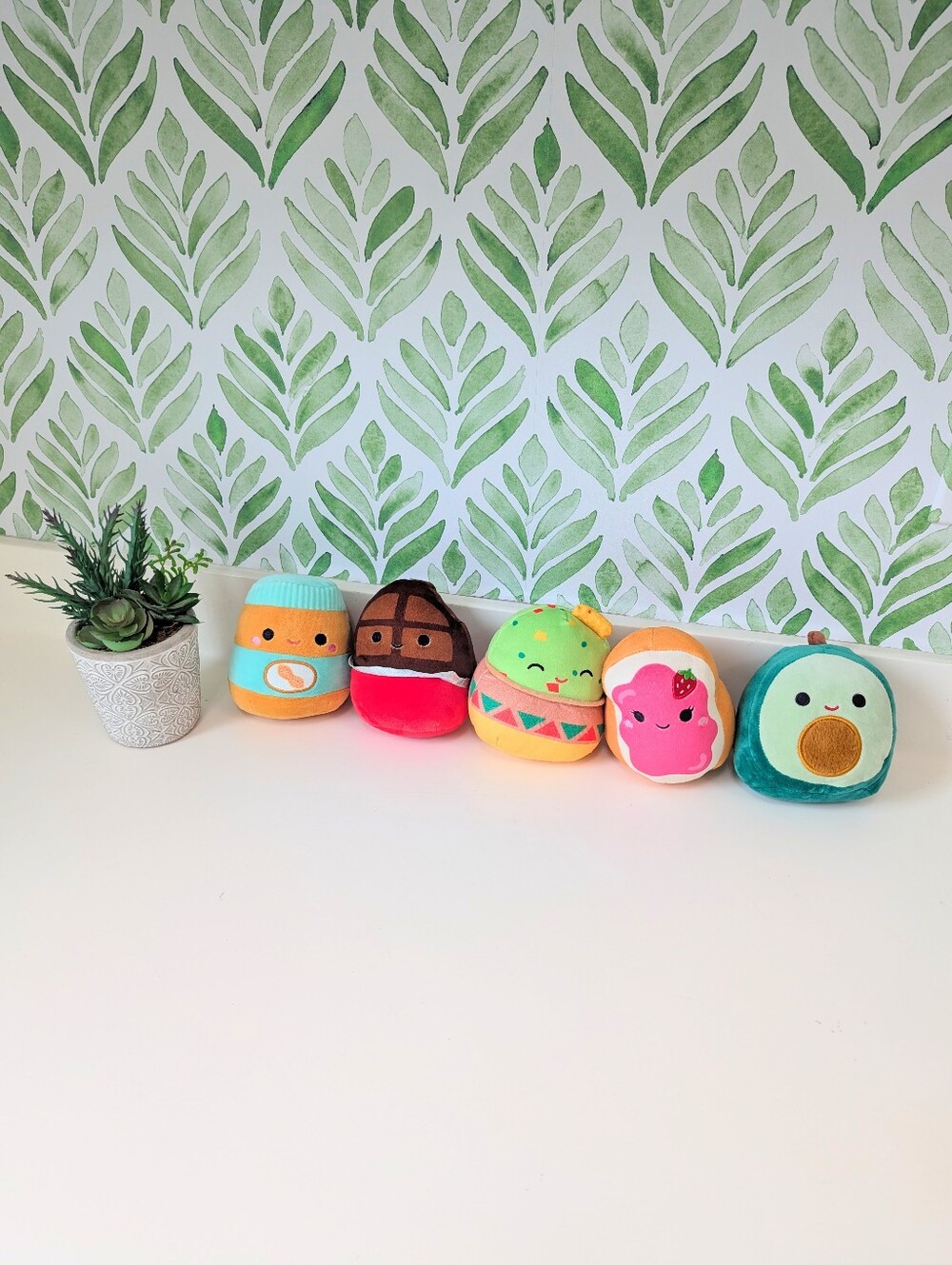 Squishmallows Mini Plush Food Friends Assortment-5-Soft Multicolor Kids Toy Set